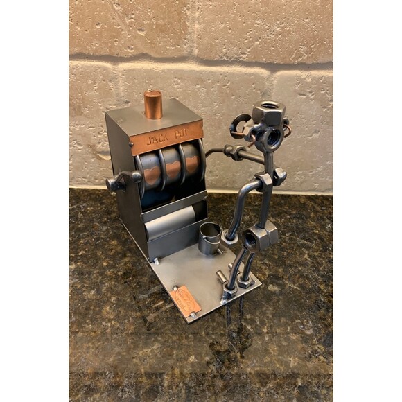 Hinz & Kunst Nuts and Bolts Handcrafted Sculpture - Jackpot - NEW - Picture 1 of 8